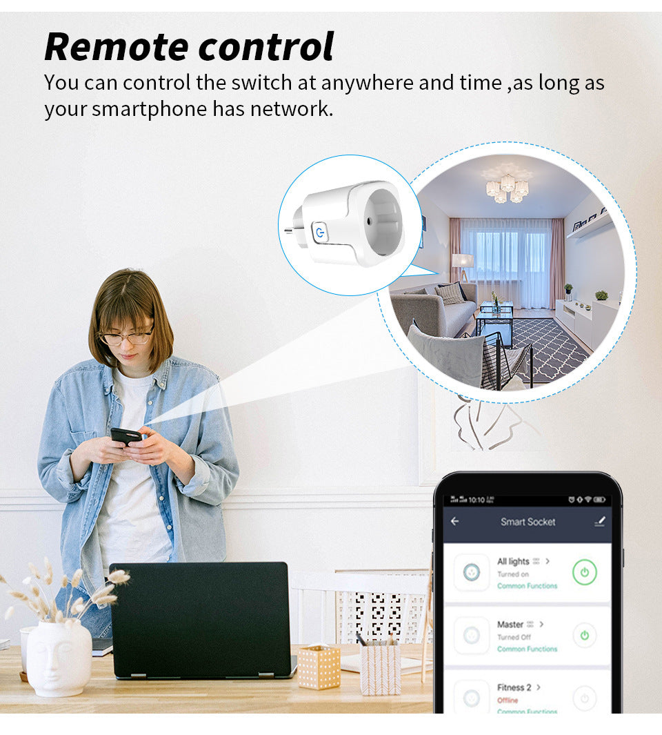 App remote control WiFi Smart Homekit Plug EU 16A