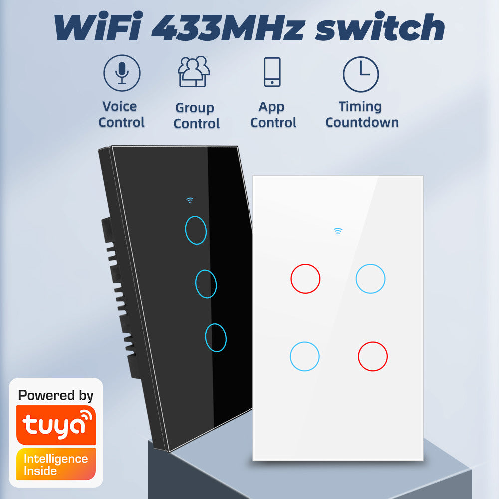 WiFi RF433 Smart Light Switch US Type 