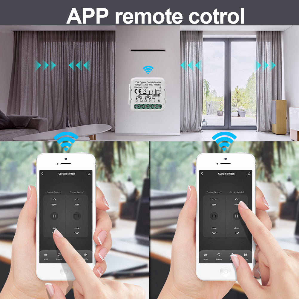 App remote control for curtain module