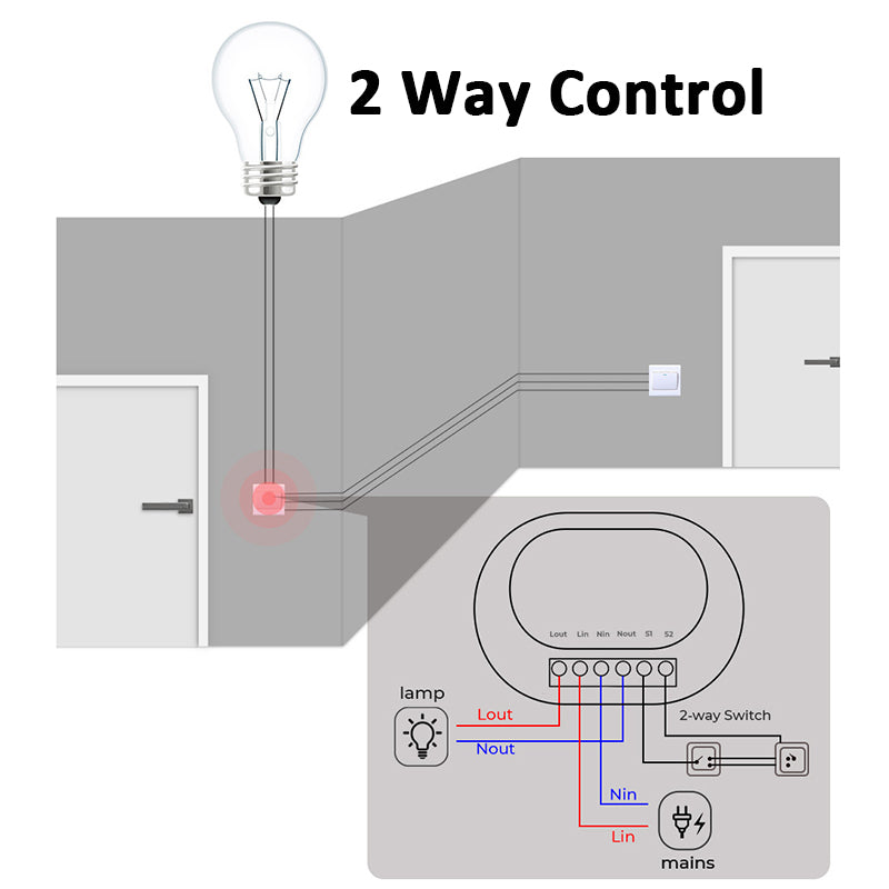 2 Way Control Zigbee Smart switch module