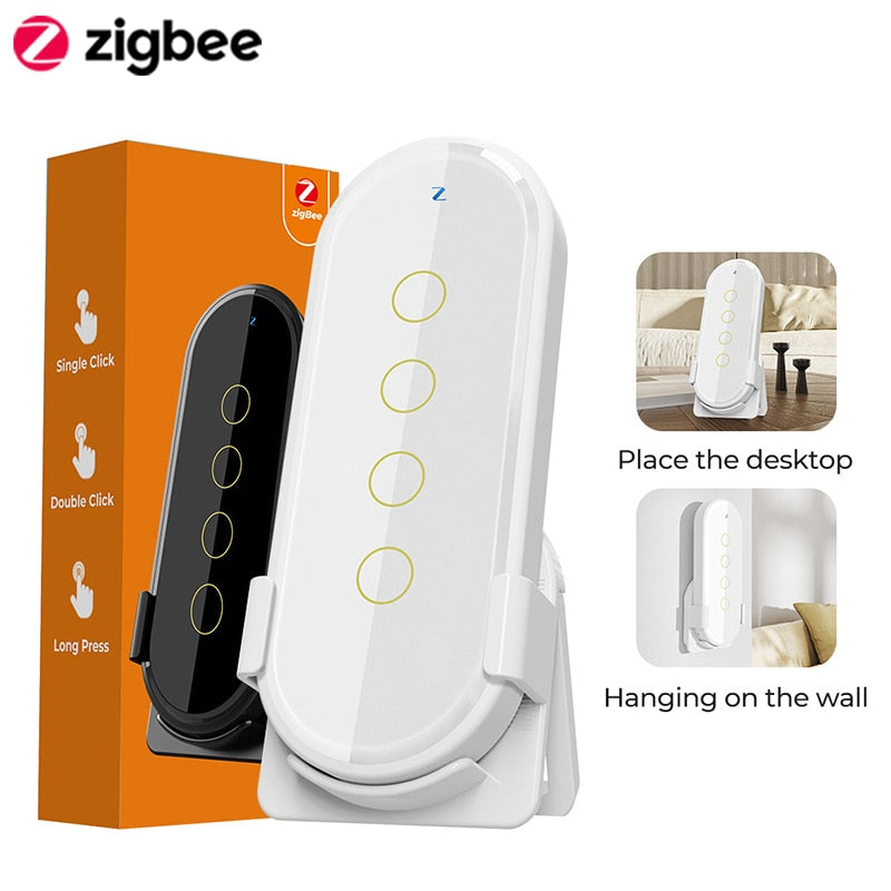 Zigbee Smart Wireless Scene Switch 4 Buttons Remote Control