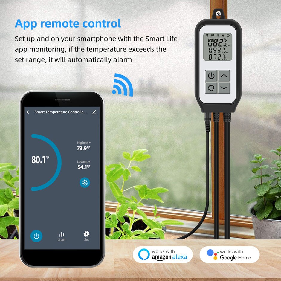 Wifi Thermostat Temperature Monitoring Socket EU US Plug