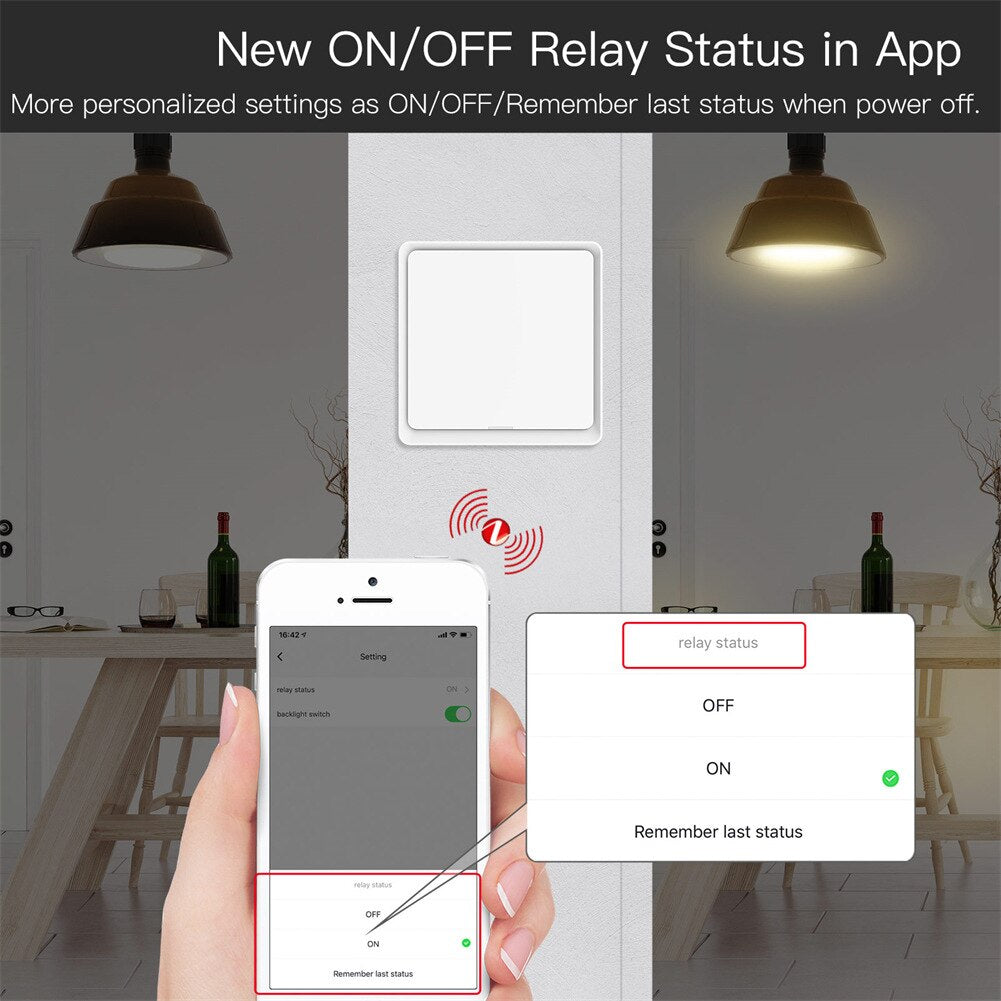 Zigbee Smart Switch EU UK Neutral Wire Not Required Magnetic Latching Relay