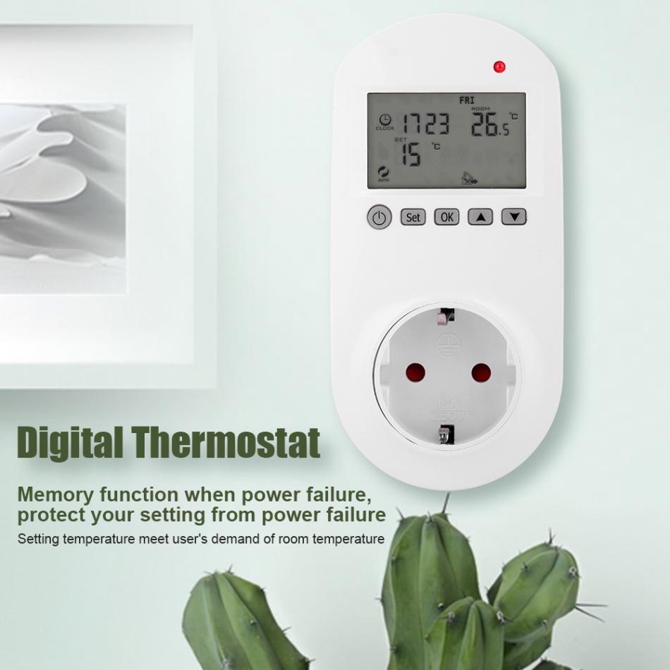 Wifi Thermostat Temperature Monitoring Socket EU Plug Energy Save