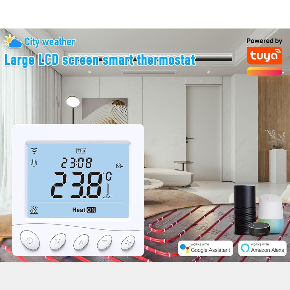 Smart Thermostat Wifi Room Temperature Controller 220V for Floor Water Boiler Heating