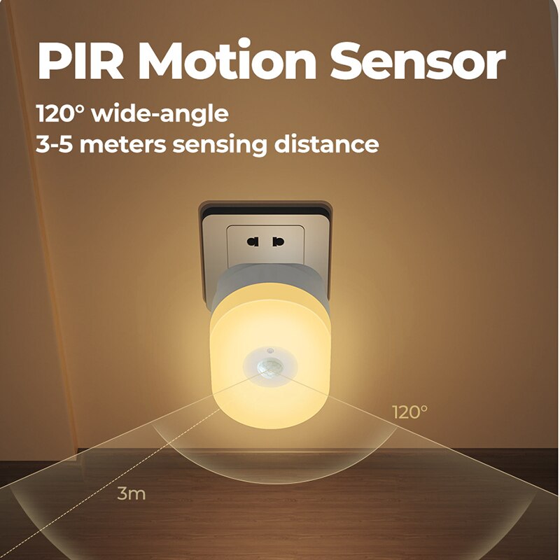 Wifi PIR Motion Sensor Nigh Light RGBCW EU US UK Plug