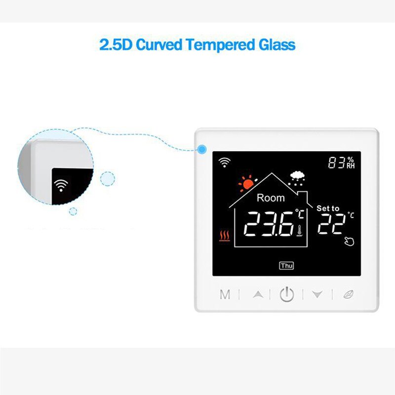 Smart Thermostat Wifi 220V Energy Saving Touch LCD Programmable