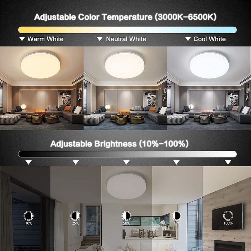 Zigbee 3.0 Smart Led Ceiling Lamps Lights 24W RGB+CCT Light Lamp