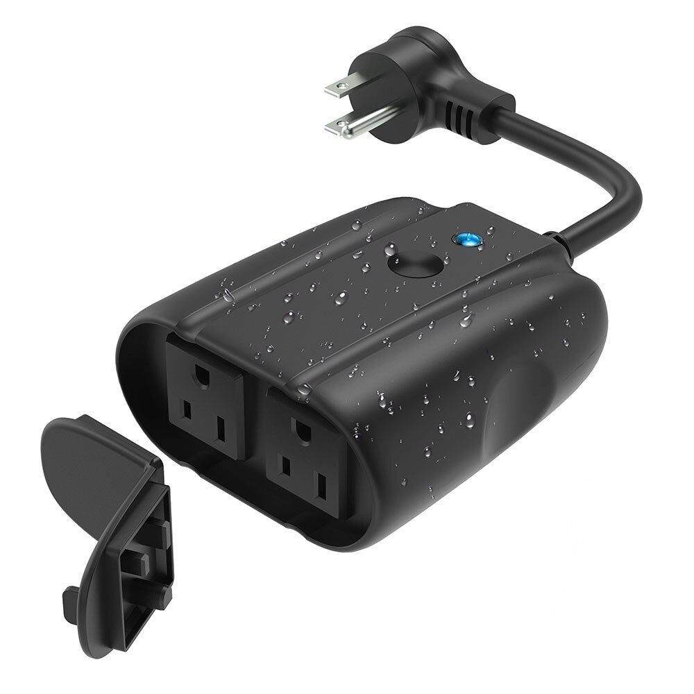 Smart WiFi Plug Outdoor Waterproof EU US 2 Outlets Independent Control
