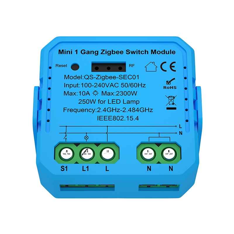 Lonsonho1 Gang 2 Gang  Zigbee Smart Switch Module Relay  RF module compatiable