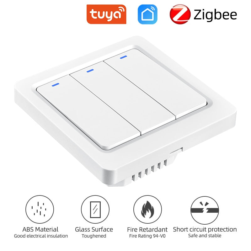 Zigbee Smart Switch No / With Neutral EU 220V Tuya or Smart life App
