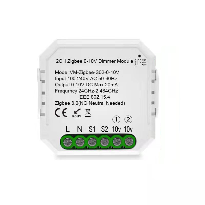 Zigbee Smart Dimmer Module 0-10V Dimmable Color Temperature Adjustable