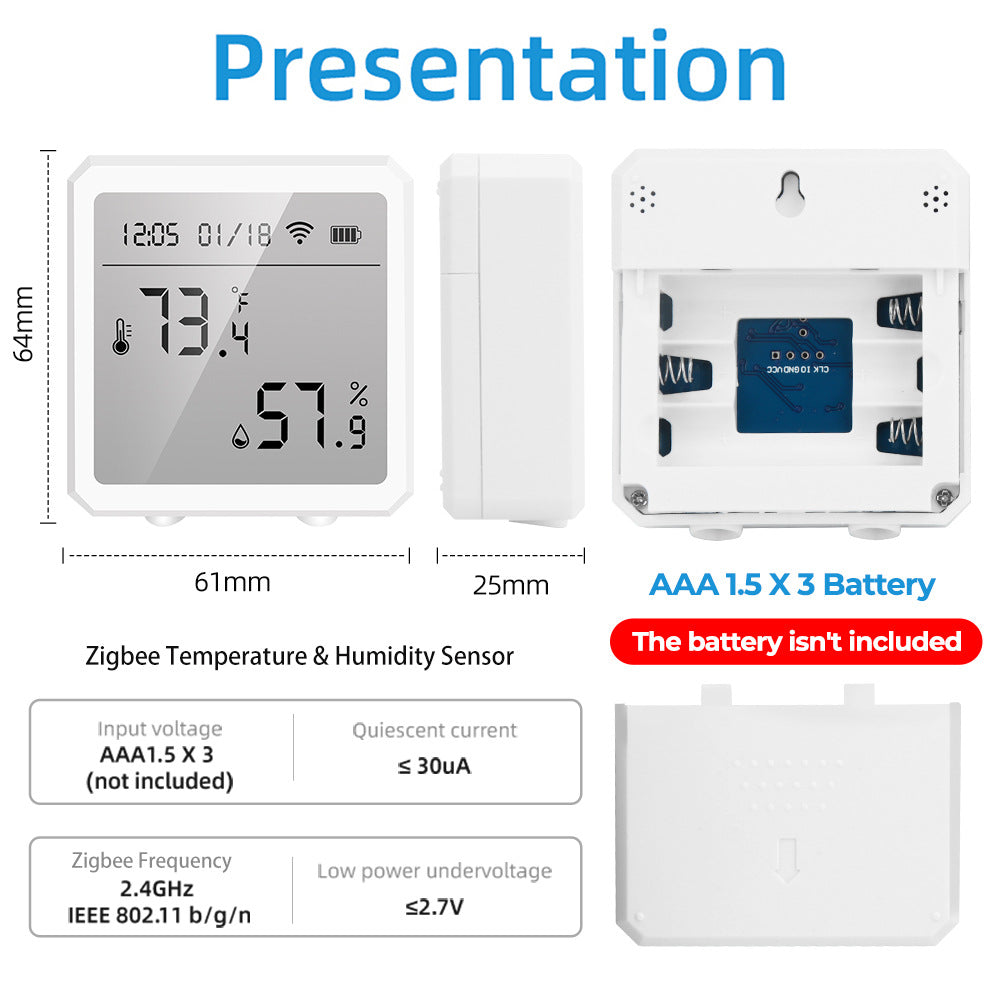 Zigbee Smart Temperature Humidity Sensor
