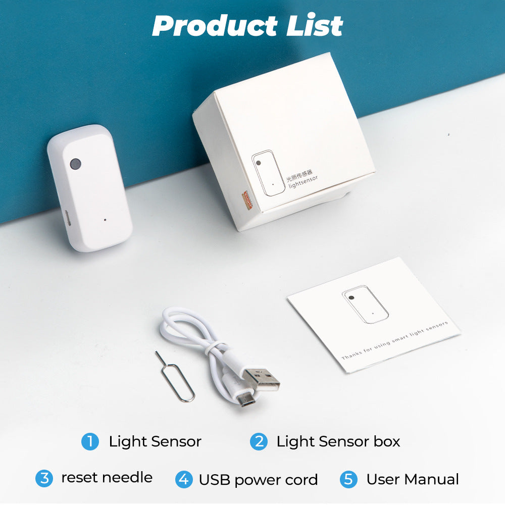 Wifi Light Sensor Brightness Detector USB Charge Tuya Smart Life